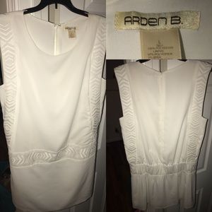 white sleeveless dress